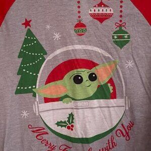 Star Wars "Merry Force Be With You" Grogu Pajama Top